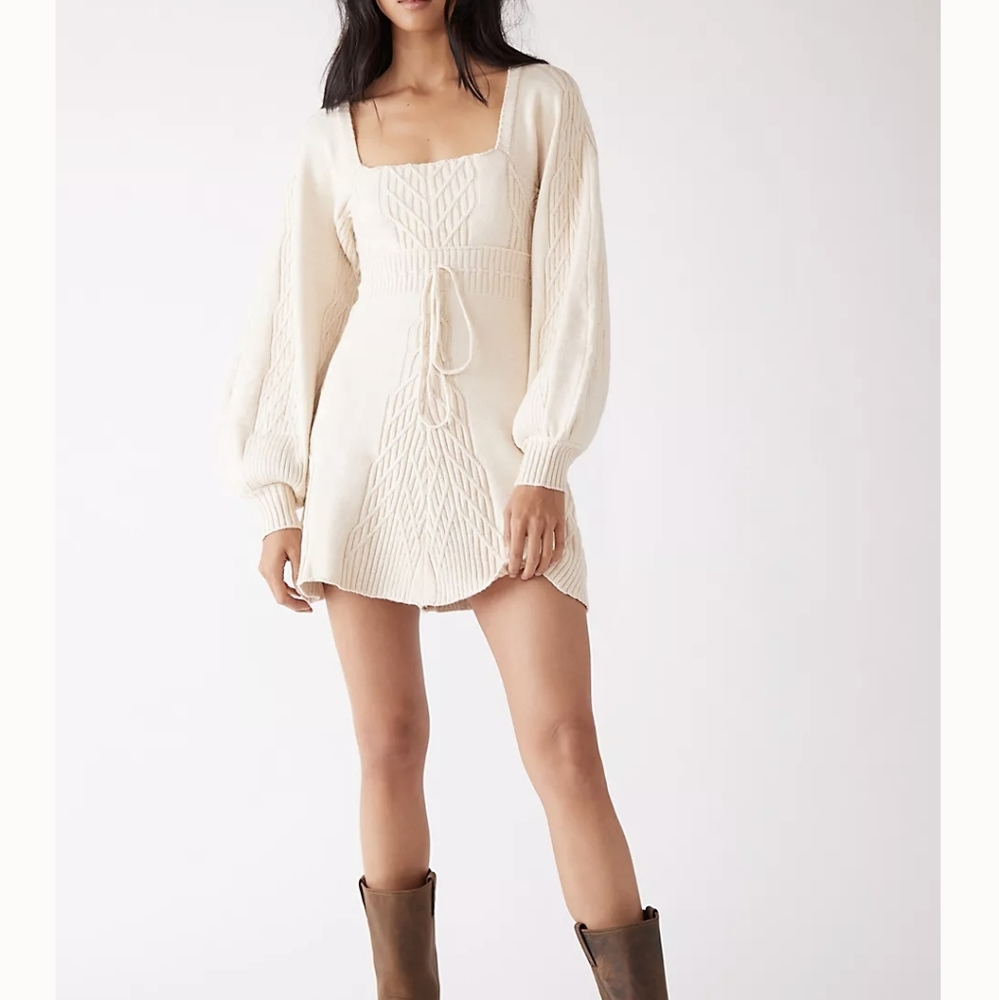 Free People Emmaline Mini Dress white M NWT
